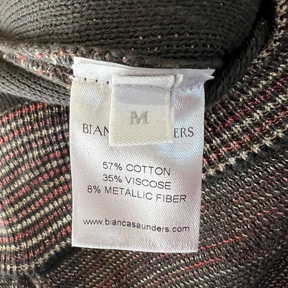 Bianca Saunders Glitz Metallic Striped Knit Pull On Pants Size Medium NWOT - Picture 10 of 13